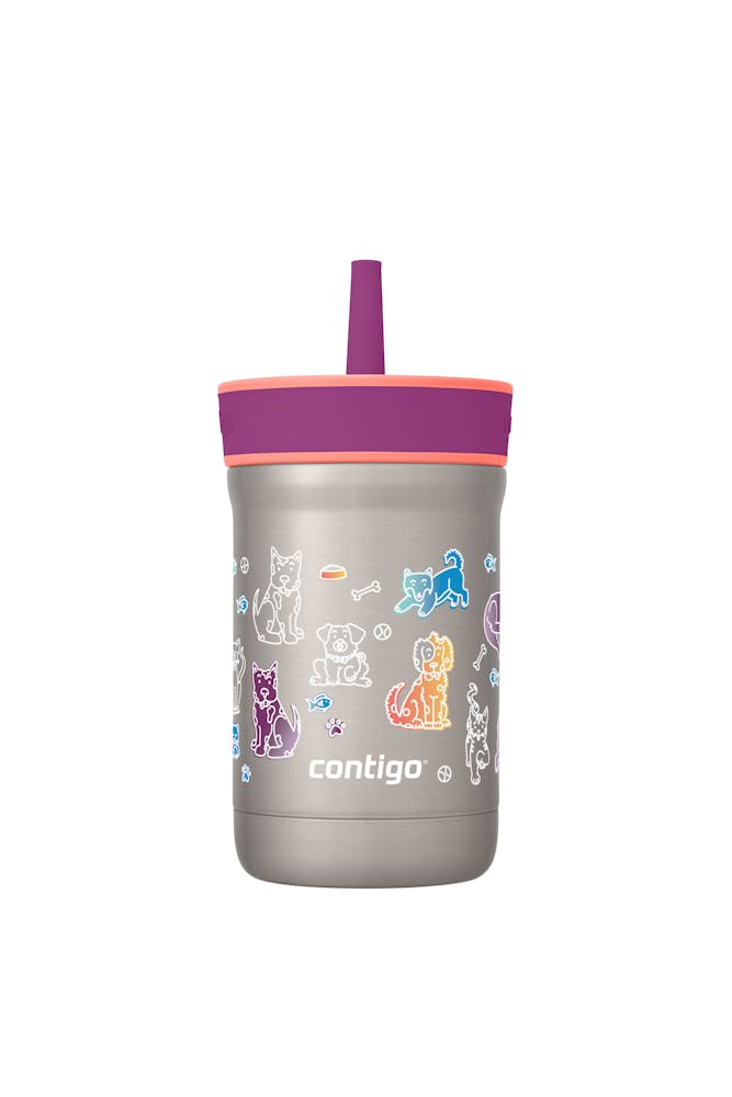Kids Leighton Spill-Proof Stainless Steel Tumbler with Straw, 12oz S9